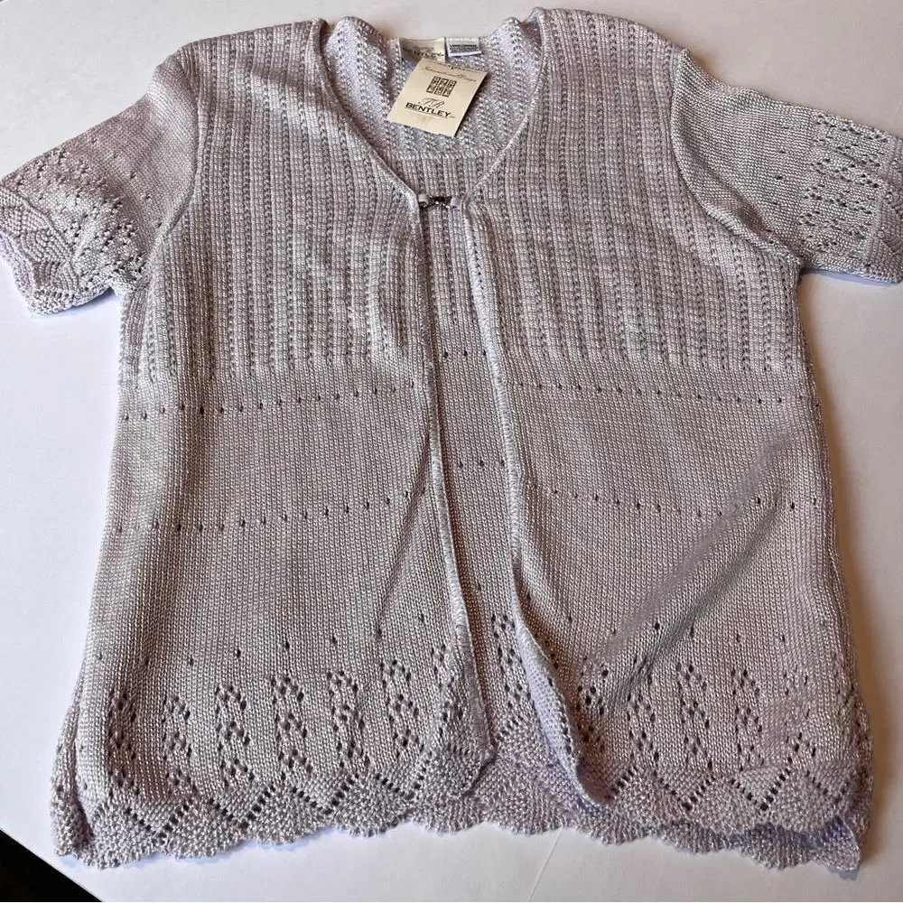 Bentley Women's Sweater 2 fer Light lavender Large